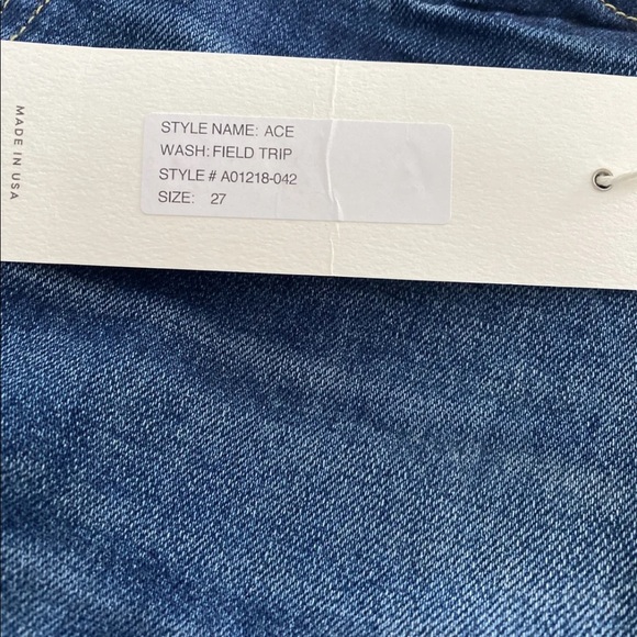 AMO ACE Relaxed Fit Tapered Leg Jean Ankle Length Field trip Wash NWT - Picture 5 of 5